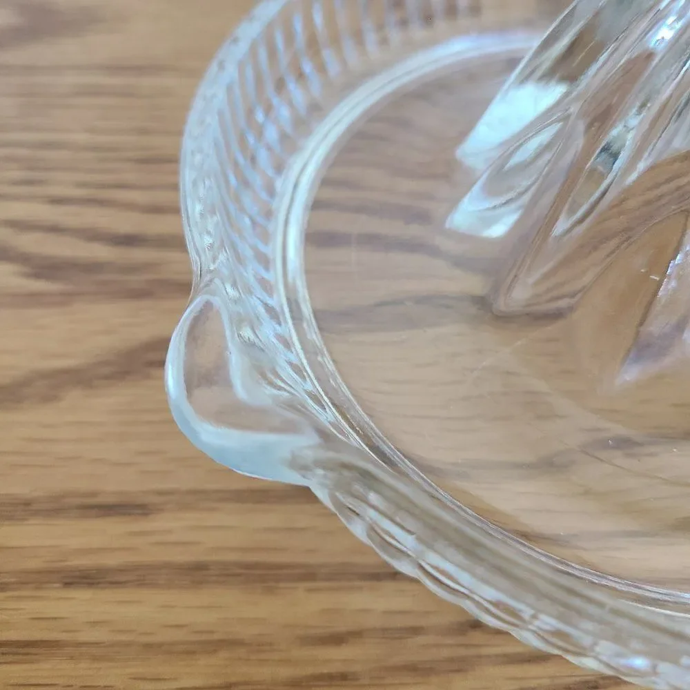 Vintage Federal Clear Depression Glass Orange Lemon Citrus Juicer Reamer Ribbed
